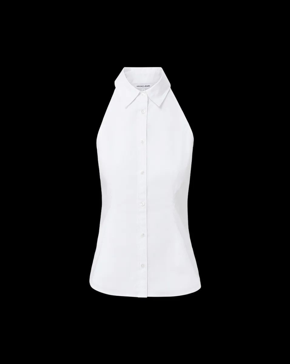 Veronica Beard Tops*Harper Poplin Top in White