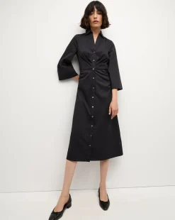 Veronica Beard Dresses*Haydon Poplin Shirtdress in Black
