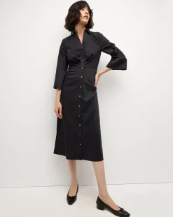 Veronica Beard Dresses*Haydon Poplin Shirtdress in Black