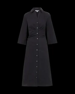 Veronica Beard Dresses*Haydon Poplin Shirtdress in Black
