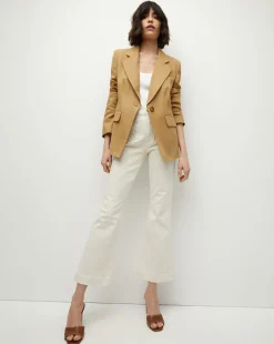 Veronica Beard Jackets & Outerwear*Hayward Khaki Linen Jacket | Relaxed Fit DesertKhaki