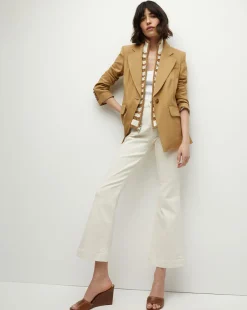 Veronica Beard Jackets & Outerwear*Hayward Khaki Linen Jacket | Relaxed Fit DesertKhaki