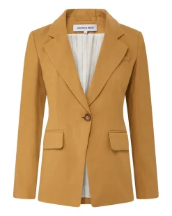 Veronica Beard Jackets & Outerwear*Hayward Khaki Linen Jacket | Relaxed Fit DesertKhaki