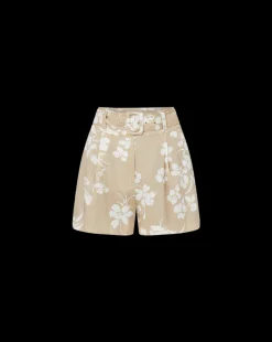 Veronica Beard Skirts & Shorts*Hobbes Stretch-Linen Short in Stone Khaki/Off-White StoneKhaki/Off-White