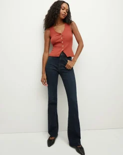 Veronica Beard Tops*Hoorne Tank in Brick Red BrickRed