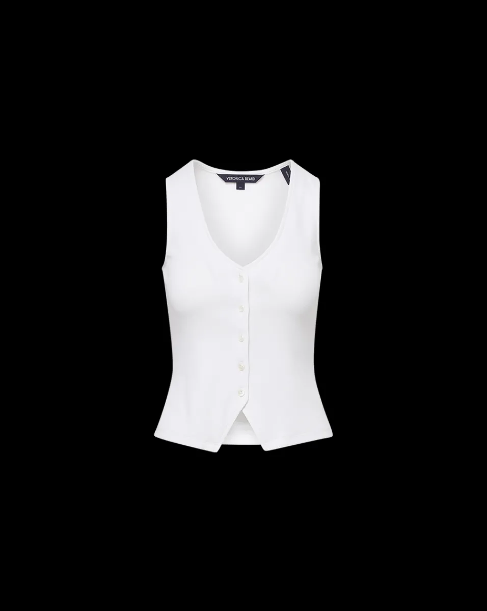 Veronica Beard Tops*Hoorne Vest Tank Top in White