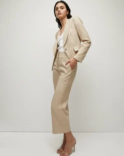 Veronica Beard Jackets & Outerwear|Vb Classics*Hosanna Khaki Linen Dickey Jacket KhakiMelange