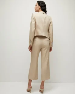 Veronica Beard Jackets & Outerwear|Vb Classics*Hosanna Khaki Linen Dickey Jacket KhakiMelange
