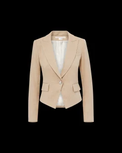 Veronica Beard Jackets & Outerwear|Vb Classics*Hosanna Khaki Linen Dickey Jacket KhakiMelange