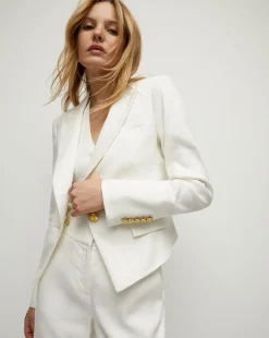 Veronica Beard Jackets & Outerwear|Vb Classics*Hosanna Linen Dickey Jacket in Off-White