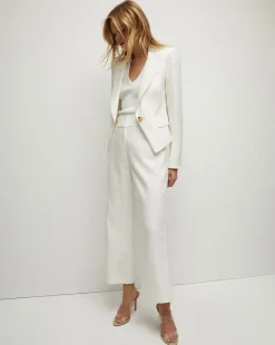 Veronica Beard Jackets & Outerwear|Vb Classics*Hosanna Linen Dickey Jacket in Off-White