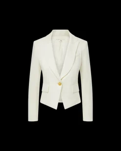 Veronica Beard Jackets & Outerwear|Vb Classics*Hosanna Linen Dickey Jacket in Off-White