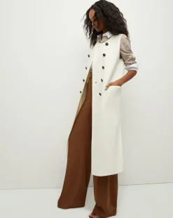 Veronica Beard Jackets & Outerwear*Hoxton Long Vest in Ivory
