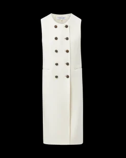 Veronica Beard Jackets & Outerwear*Hoxton Long Vest in Ivory