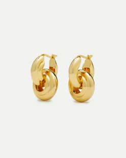 Veronica Beard Accessories|The Veronicas' Favorites*Interlocking Hoop Earring Gold