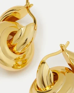 Veronica Beard Accessories|The Veronicas' Favorites*Interlocking Hoop Earring Gold