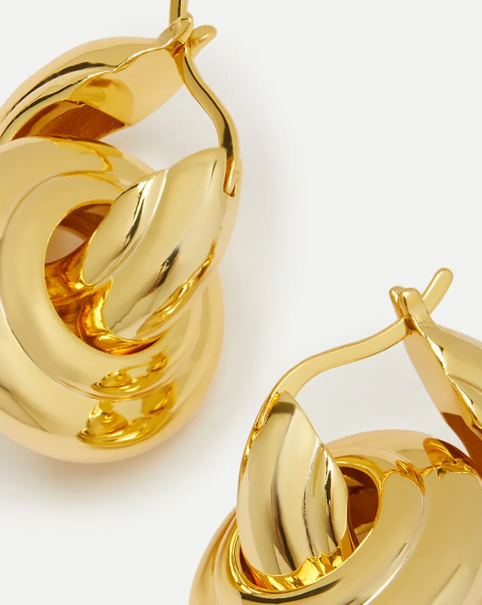 Veronica Beard Accessories|The Veronicas' Favorites*Interlocking Hoop Earring Gold