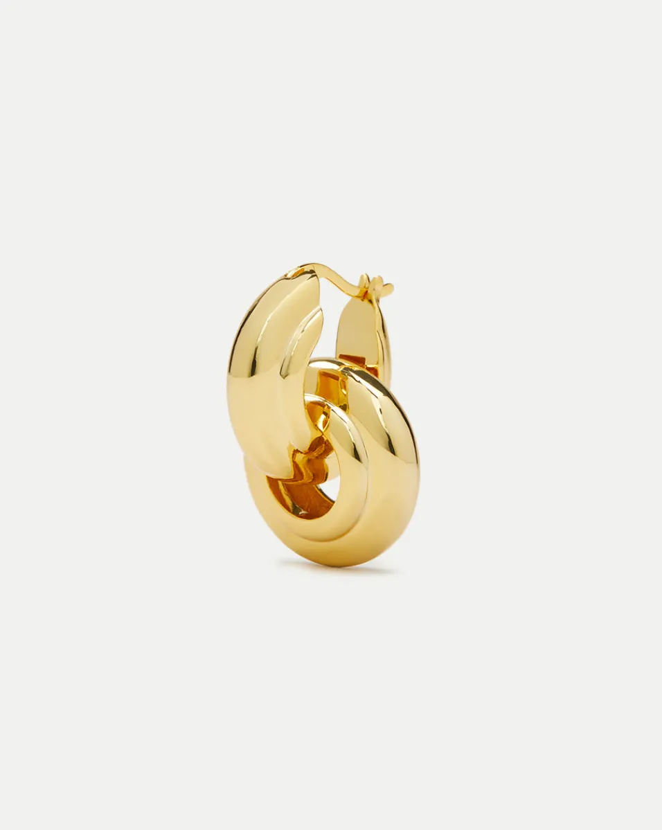 Veronica Beard Accessories|The Veronicas' Favorites*Interlocking Hoop Earring Gold