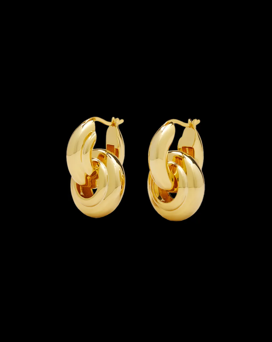 Veronica Beard Accessories|The Veronicas' Favorites*Interlocking Hoop Earring Gold