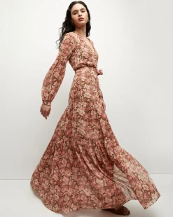 Veronica Beard Dresses*Isra Silk Dress in Deep Ochre Multi DeepOchreMulti