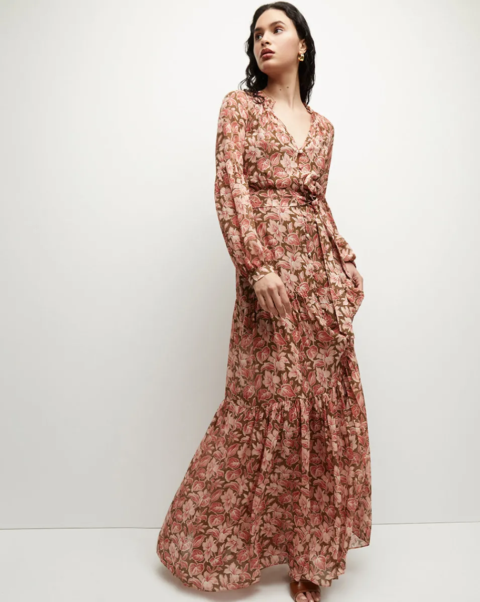 Veronica Beard Dresses*Isra Silk Dress in Deep Ochre Multi DeepOchreMulti