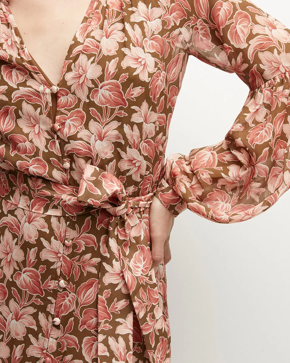 Veronica Beard Dresses*Isra Silk Dress in Deep Ochre Multi DeepOchreMulti