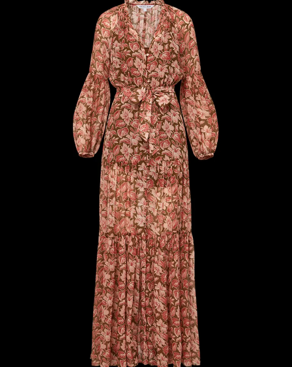 Veronica Beard Dresses*Isra Silk Dress in Deep Ochre Multi DeepOchreMulti