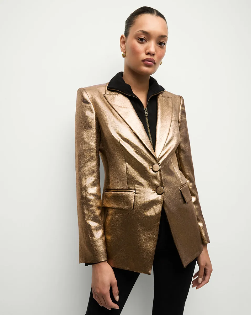 Veronica Beard Jackets & Outerwear|Matching Sets*Izara Dickey Jacket in Vintage Gold x Poppy Delevingne VintageGold