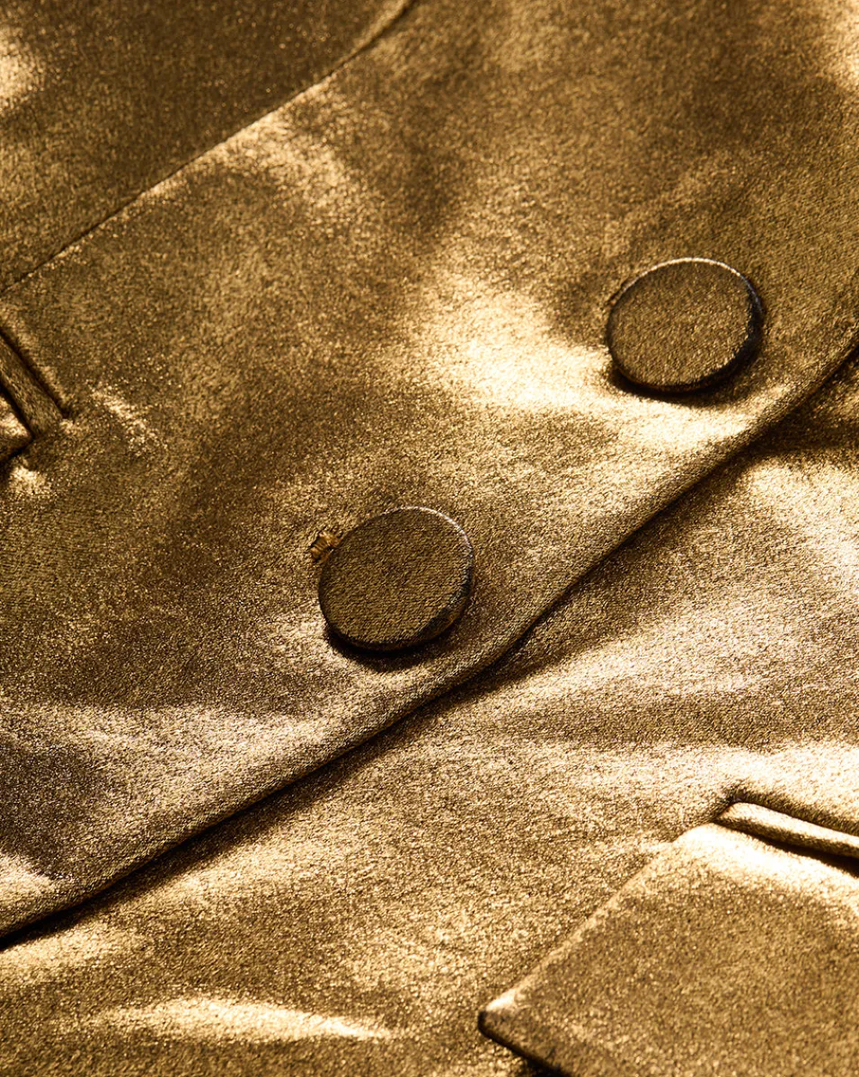Veronica Beard Jackets & Outerwear|Matching Sets*Izara Dickey Jacket in Vintage Gold x Poppy Delevingne VintageGold