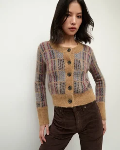 Veronica Beard Sweaters|Tops*Jacira Plaid Cardigan in Russet RussetMulti
