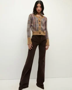 Veronica Beard Sweaters|Tops*Jacira Plaid Cardigan in Russet RussetMulti