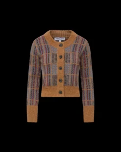 Veronica Beard Sweaters|Tops*Jacira Plaid Cardigan in Russet RussetMulti