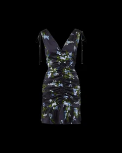 Veronica Beard Dresses*Jackson Stretch-Silk Dress in Navy Multi NavyMulti