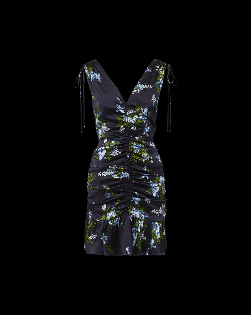 Veronica Beard Dresses*Jackson Stretch-Silk Dress in Navy Multi NavyMulti