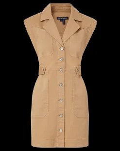Veronica Beard Dresses*Jax Cotton Shirtdress in Khaki