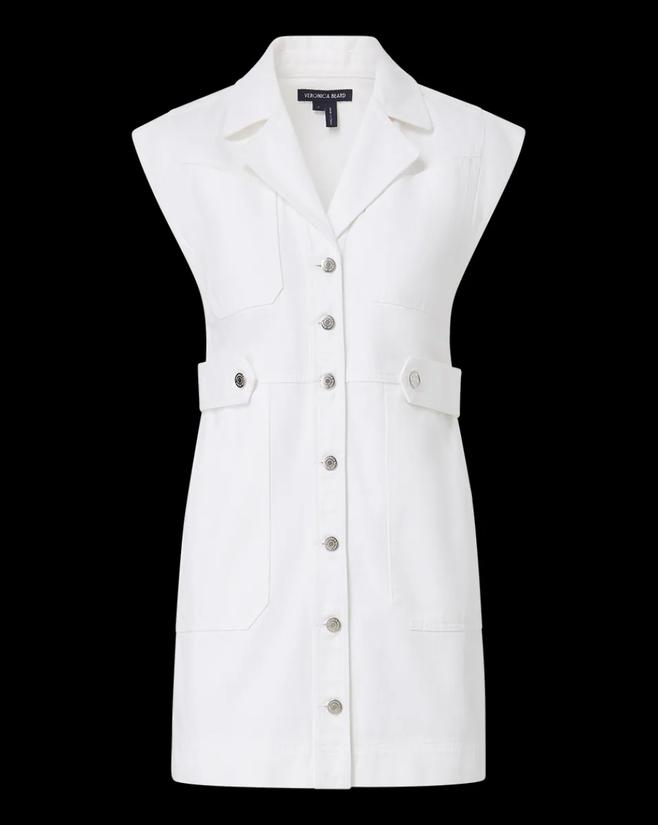 Veronica Beard Dresses*Jax Denim Shirtdress White