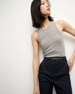 Veronica Beard Tops|Sweaters*Jerrel Cashmere Tank Top in Heather Grey HeatherGrey
