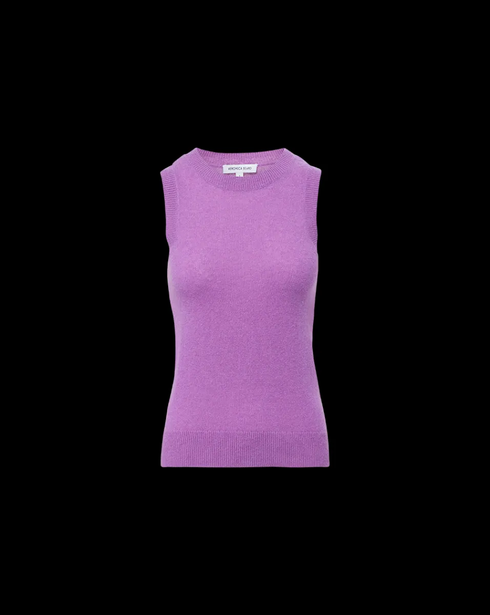 Veronica Beard Tops|Sweaters*Jerrel Cashmere Tank Top in Purple OrchidDusk