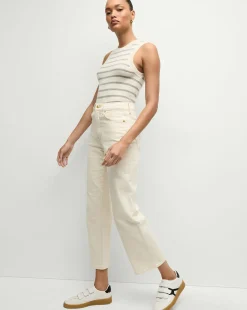 Veronica Beard Tops|Sweaters*Jerrel Striped Cashmere Tank in Ivory/Heather Grey Ivory/HeatherGrey
