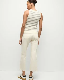 Veronica Beard Tops|Sweaters*Jerrel Striped Cashmere Tank in Ivory/Heather Grey Ivory/HeatherGrey