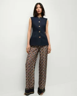 Veronica Beard Tops|Matching Sets*Jessup Denim Vest in Dark Oxford DarkOxford