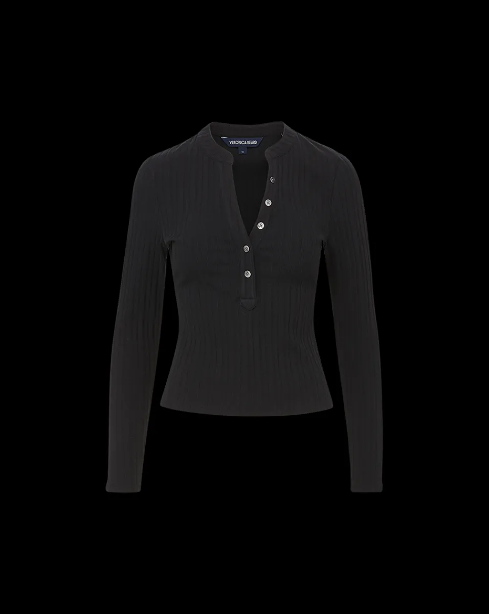 Veronica Beard Tops*Jocelyn Henley Shirt in Black