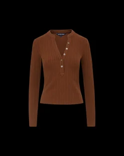 Veronica Beard Tops|The Veronicas' Favorites*Jocelyn Henley Shirt in Brown DarkCocoa