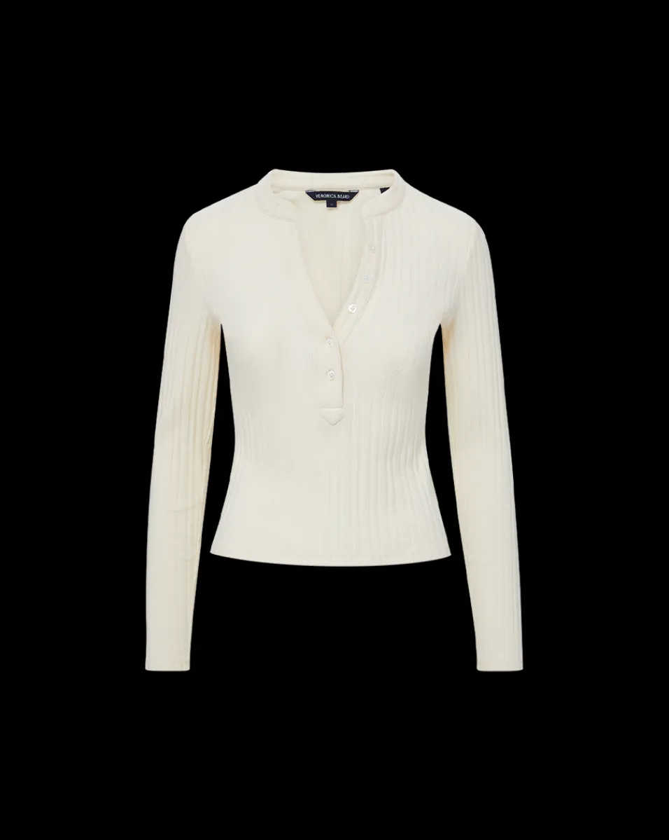 Veronica Beard Tops*Jocelyn Henley Shirt in Ivory