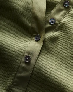 Veronica Beard Tops*Jocelyn Henley Shirt in Stone Army StoneArmy