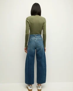Veronica Beard Tops*Jocelyn Henley Shirt in Stone Army StoneArmy