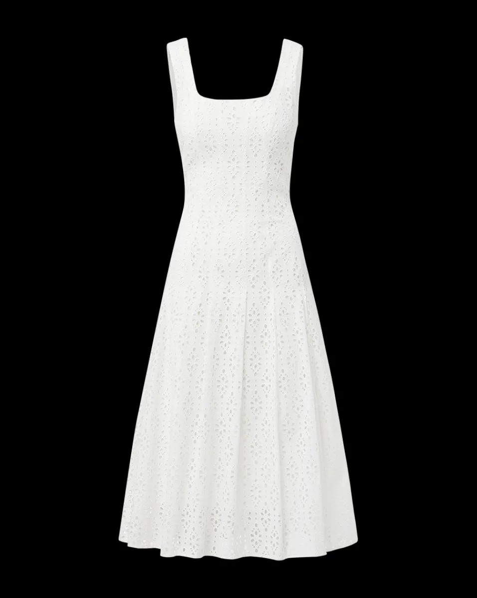 Veronica Beard Dresses*Jolie Cotton Eyelet Dress in White