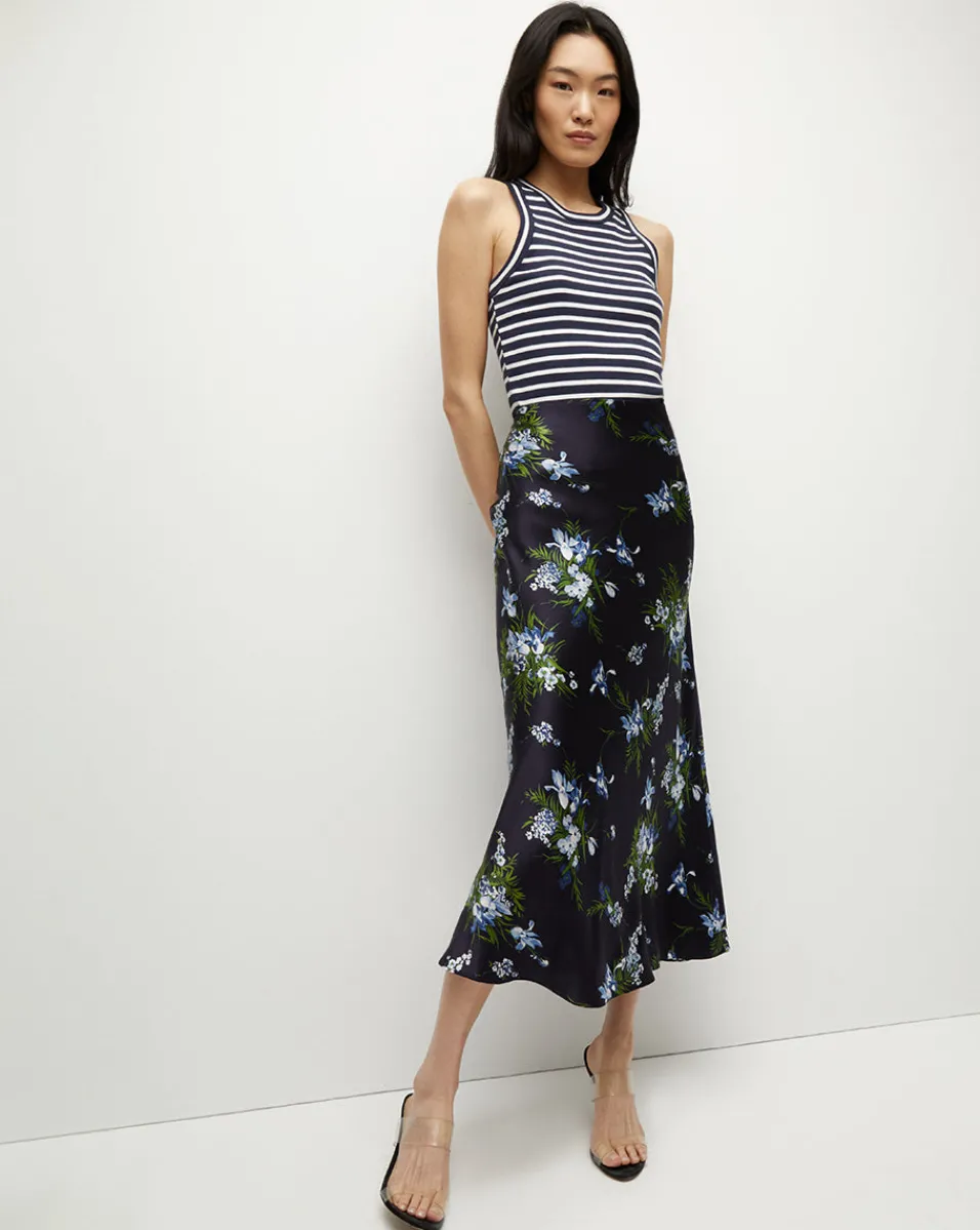 Veronica Beard Tops*Jordyn Cropped Tank in Marine/Off-White