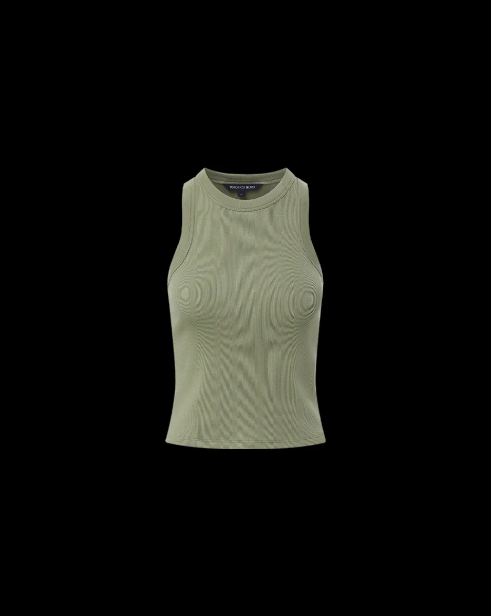 Veronica Beard Tops*Jordyn Cropped Tank in Sage