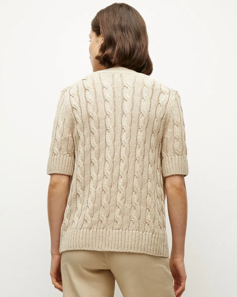 Veronica Beard Tops|Sweaters*Julietta Silk-Linen Cardigan in Stone Khaki StoneKhaki